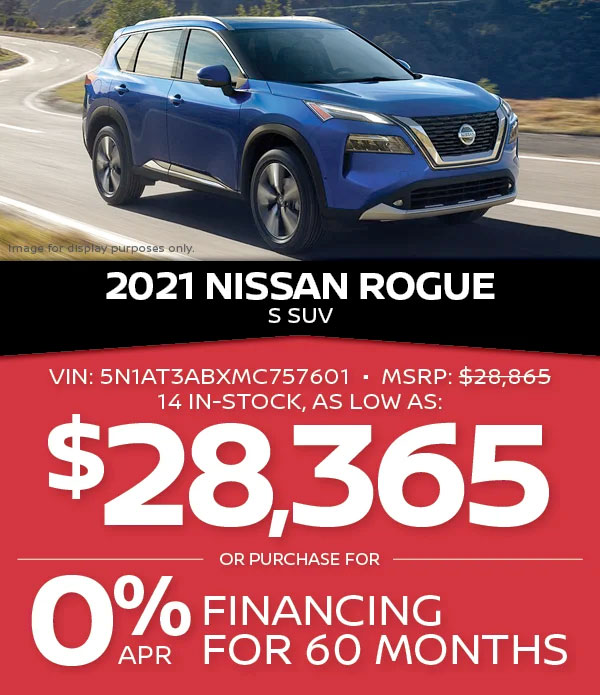Drive a new Rogue with 0 APR from Passport Nissan MD Passport Nissan